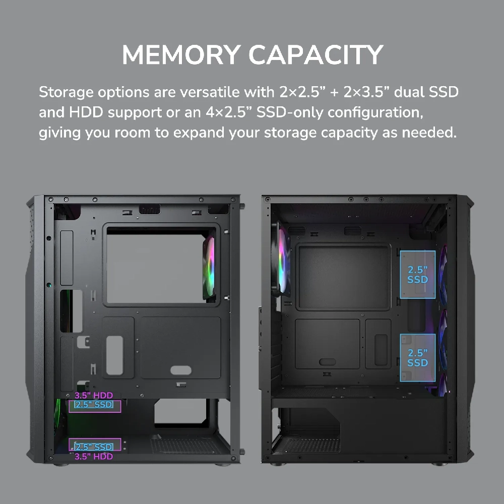 Cougar Gaming Cabinet MX110 RGB (Black) view 4